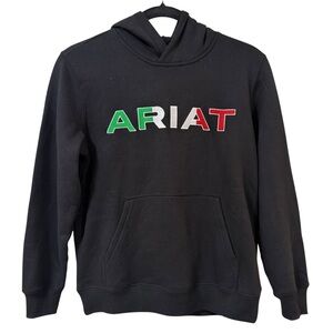 Ariat Boys' Mexico flag logo hoodie youth LARGE 11-12 western ranch